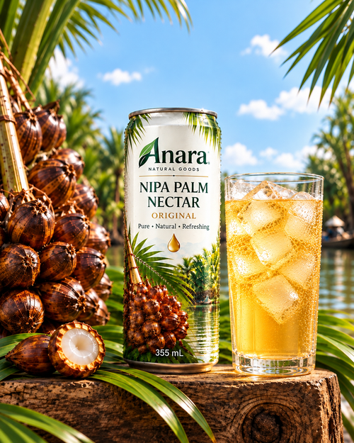 ANARA FRESH NIPA PALM NECTAR – ORIGINAL | CASE OF 24 CANS × 355 mL