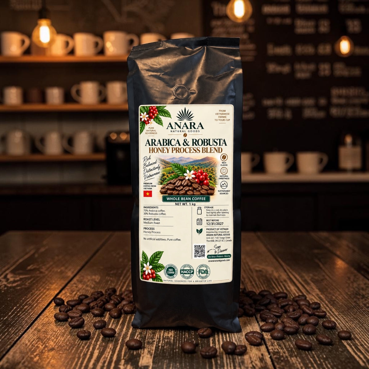 Anara Arabica & Robusta Honey Process Blend