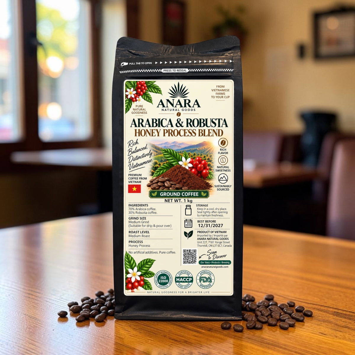 Anara Arabica & Robusta Honey Process Blend