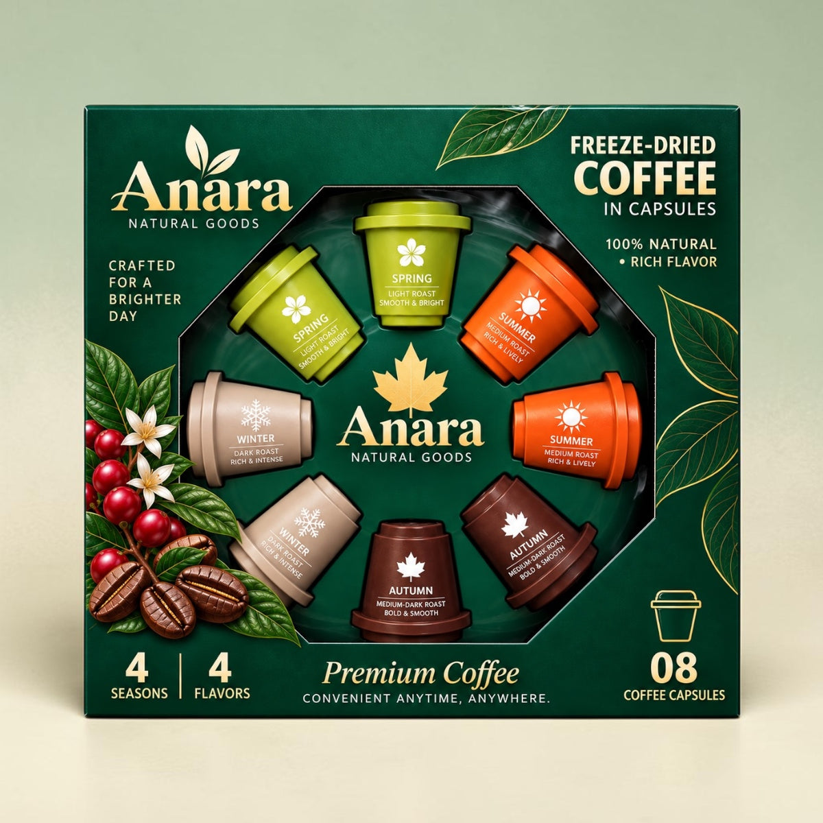 Anara Premium Freeze-Dried Coffee Capsules