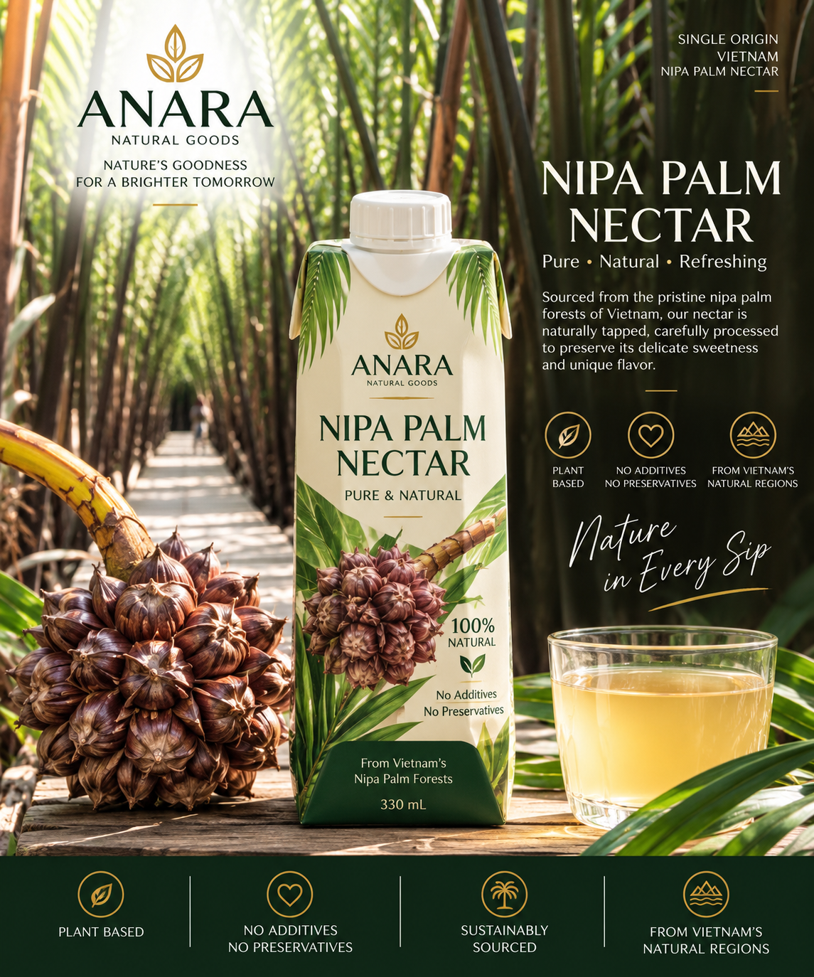 Anara Premium Nipa Palm Nectar – 330 mL